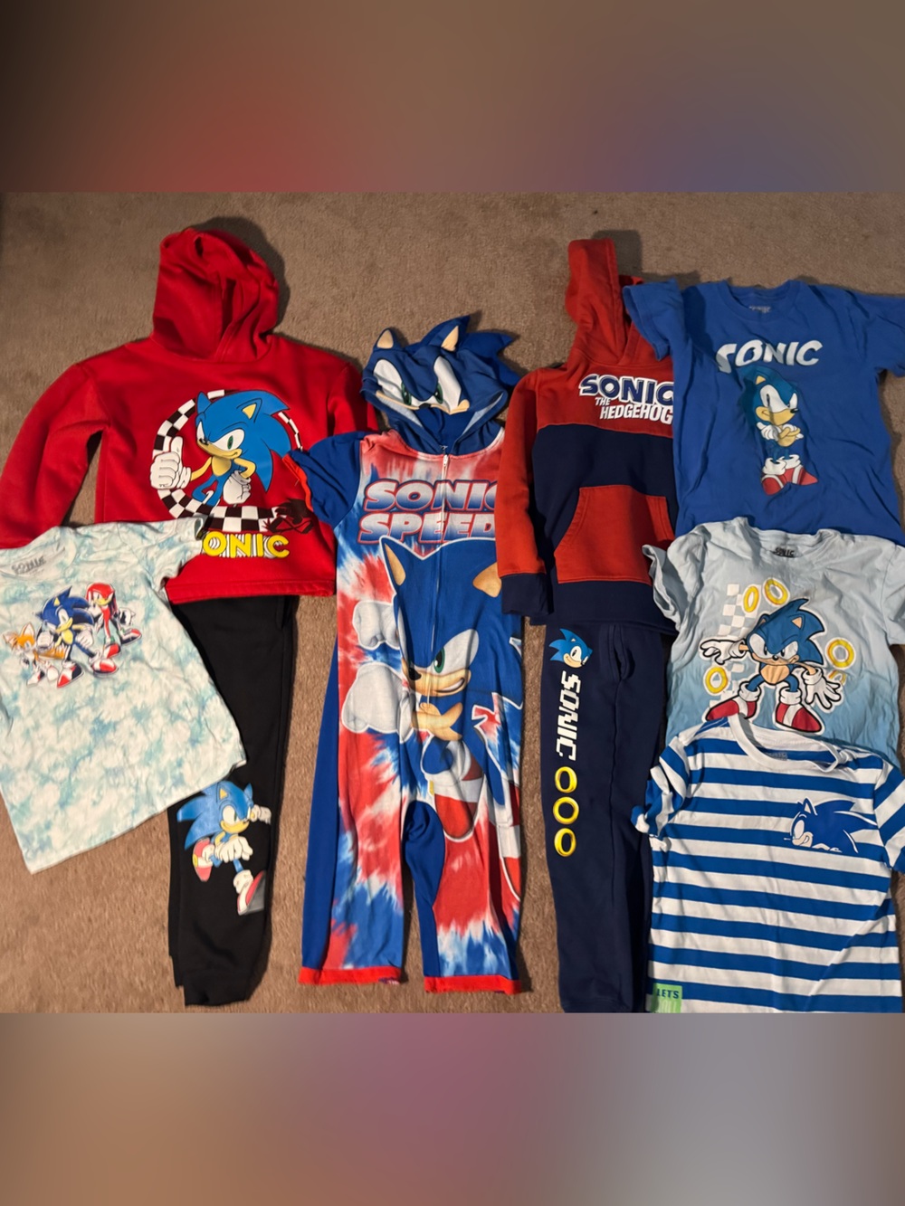 Sonic the Hedgehog Boys Clothing Lot - Size 7-8
